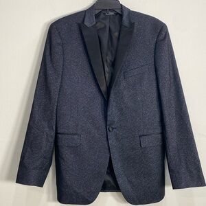 Saks Fifth Avenue 40R Suit Blazer Sparkly Blue